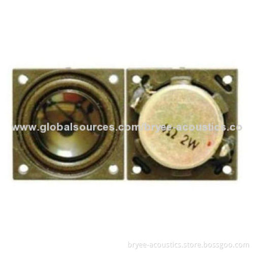 Micro Speaker, Square, Measures 28.0 x 10.3mm, Full Range for Multimedia Devices